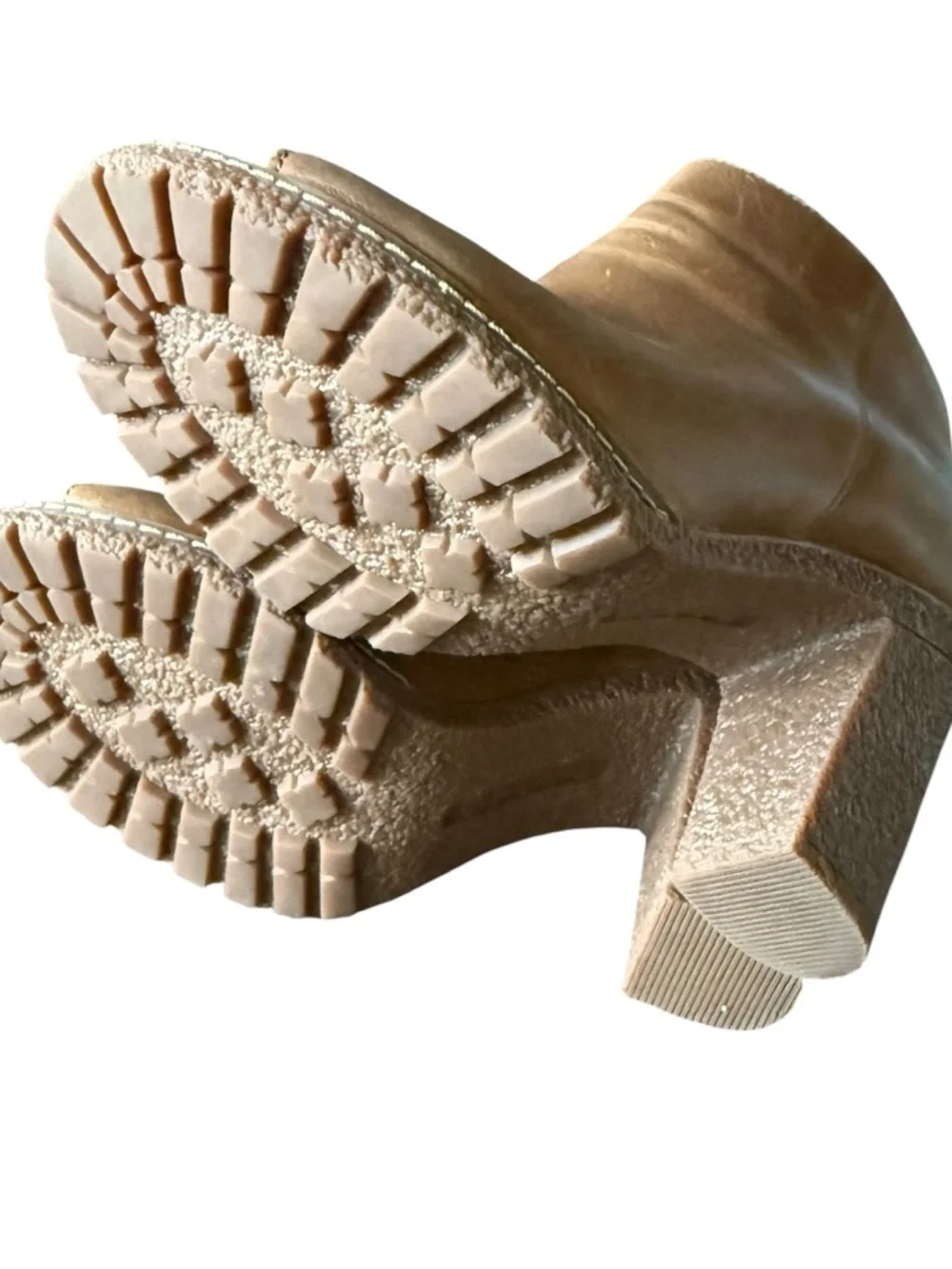 Timberland Tillston Peep Toe Booties in brown leather size 6 - Picture 7 of 8